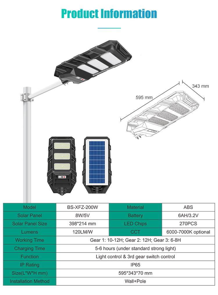 all in one solar street light